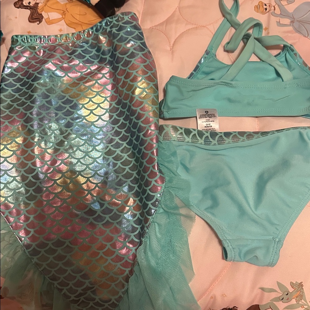 Wonder Nation Aqua Mermaid Swim Set - Picture 3 of 4